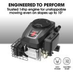 BAUMR-AG 38" Ride On Mower Tractor, Electric Start, 14hp 452cc, Hydrostatic, 100kg Towing, 7 Cut Heights - Image 2