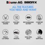 BAUMR-AG 38" Ride On Mower Lawn Tractor, Side Discharge or Mulch, Electric Start, 14hp 452cc, Hydrostatic, 100kg Towing, 7 Cut Heights - Image 4