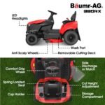 BAUMR-AG 38" Ride On Mower Lawn Tractor, Side Discharge or Mulch, Electric Start, 14hp 452cc, Hydrostatic, 100kg Towing, 7 Cut Heights - Image 9