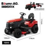 BAUMR-AG 38" Ride On Mower Lawn Tractor, Side Discharge or Mulch, Electric Start, 14hp 452cc, Hydrostatic, 100kg Towing, 7 Cut Heights - Image 10