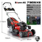 BAUMR-AG 18" 224cc Electric Start Self Propelled Lawn Mower, 7 Height, Steel Deck, 6HP, 4-Stroke Petrol Lawnmower - 790SXe - Image 2