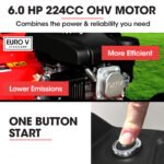 BAUMR-AG 18" 224cc Electric Start Self Propelled Lawn Mower, 7 Height, Steel Deck, 6HP, 4-Stroke Petrol Lawnmower - 790SXe - Image 4