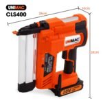 UNIMAC CLS400 20-50mm 16ga Finishing Nail Gun, Cordless 20V Lithium Nailer Kit - Image 2