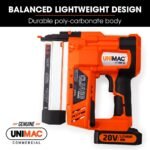 UNIMAC CLS400 20-50mm 16ga Finishing Nail Gun, Cordless 20V Lithium Nailer Kit - Image 3