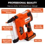 UNIMAC CLS400 20-50mm 16ga Finishing Nail Gun, Cordless 20V Lithium Nailer Kit - Image 12