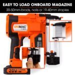 UNIMAC CLS500 15-50mm 18ga 2-in-1 Stapler/Brad Nail Gun, Cordless 20V Lithium Nailer - Image 9