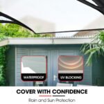 SHADE SHIELD 3x1m Aluminium Exterior Awning, Black DIY External UV Rain Protection Clear Polycarbonate Canopy Cover - Image 5