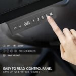 FORTIA Corner Standing Desk, 1730W x 1730W x 750D, 3 Motors, 120kg Load, Sit to Stand Up Electric Height Adjustable, Black/Black Frame - Image 9