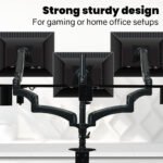 FORTIA Triple Computer Monitor Mount Stand for Desk with 3 Adjustable Arm Holder for 15 to 32 inch Displays - Image 3