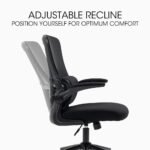 FORTIA Ergonomic Mesh Office Chair Computer Seat Adjustable Recline, Black - Image 4