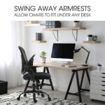 FORTIA Ergonomic Office Desk Chair, Coolmesh Fabric, Adjustable Recline, Black Mesh/Black Frame - Image 6