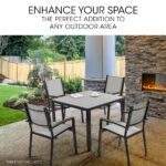 Fortia 4pc Outdoor Dining Chair Set, Furniture for Outside - Image 3