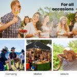 RED TRACK 3.6x2.2m Ultra Compact Folding Gazebo, Carry bag, Portable Outdoor Popup Marquee for Camping Beach, Black - Image 7