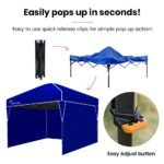 RED TRACK 3.6x2.2m Ultra Compact Folding Gazebo, Walls, Carry bag, Portable Outdoor Popup Marquee for Camping Beach, Navy Blue - Image 5