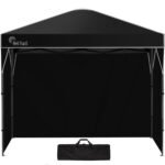 RED TRACK 3.6x2.2m Ultra Compact Folding Gazebo, Walls, Carry bag, Portable Outdoor Popup Marquee for Camping Beach, Black