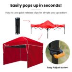 RED TRACK 3.6x2.2m Ultra Compact Folding Gazebo, Walls, Carry bag, Portable Outdoor Popup Marquee for Camping Beach - Image 6