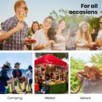 RED TRACK 3.6x2.2m Ultra Compact Folding Gazebo, Walls, Carry bag, Portable Outdoor Popup Marquee for Camping Beach - Image 8