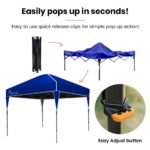 RED TRACK 3x3m Ultra Compact Folding Gazebo, Carry bag, Portable Outdoor Popup Marquee for Camping Beach, Navy Blue - Image 5