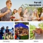 RED TRACK 3x3m Ultra Compact Folding Gazebo, Walls, Carry bag, Portable Outdoor Popup Marquee for Camping Beach, Navy Blue - Image 7