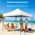 RED TRACK 3x3m Premium Pop Up Gazebo Marquee, Patented Steel Cable Canopy Support System, Wheeled Carry Bag, Side Walls, UV Block, Reinforced Frame, White - Image 2