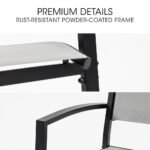 FORTIA 7pc Outdoor Dining Furniture Set, Table and Chairs Setting for Outside - Image 3