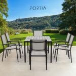 FORTIA 7pc Outdoor Dining Furniture Set, Table and Chairs Setting for Outside - Image 8