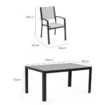 FORTIA 7pc Outdoor Dining Furniture Set, Table and Chairs Setting for Outside - Image 9