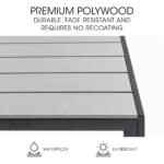 Fortia 5pc Outdoor Dining Furniture Set, 90 x 90cm Table and Chairs Setting for Outside - Image 7