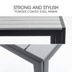 Fortia 5pc Outdoor Dining Furniture Set, 90 x 90cm Table and Chairs Setting for Outside - Image 8