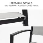 FORTIA 6pc Outdoor Dining Chair Set, for Outside - Image 4