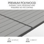 FORTIA 150x90cm Outdoor Dining Table, Rectangular, Furniture for Outside - Image 4