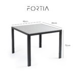 Fortia 90 x 90cm Outdoor Dining Table, Square, Furniture for Outside - Image 2