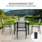 Fortia 90 x 90cm Outdoor Dining Table, Square, Furniture for Outside - Image 6