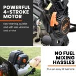 PLANTCRAFT 46CC Garden Cultivator Tiller Handheld 15" Inch Petrol 4-Stroke Titan 9 - Image 3