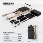 PROFLEX Wooden Pilates Reformer Machine, Stretch Bed with box and jump board accessories - Image 2