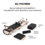 PROFLEX Wooden Pilates Reformer Machine, Stretch Bed with box and jump board accessories - Image 9
