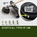 BAUMR-AG 65cc 9in1 Long Reach Garden Multi-tool, Pole Saw, Hedge & Line Trimmer, Brush Cutter, 12" Tree Trimming Pruning Chainsaw Bar, 2 Extension Shafts - Image 13