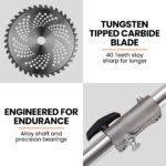 MTM 62cc 7in1 Brush Cutter Garden Multi-Tool , Pole Hedge & Line Trimmer, Bullhorn Handle, 12" Tree Trimming Pruning - Image 8