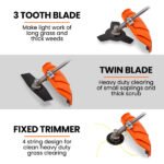 MTM 62cc 7in1 Brush Cutter Garden Multi-Tool , Pole Hedge & Line Trimmer, Bullhorn Handle, 12" Tree Trimming Pruning - Image 10