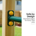 ROVO KIDS Ultimate Outdoor Monkey Bars Playset Frame, with Climbing Wall, Disc Swing, Rope Ladder - Image 6