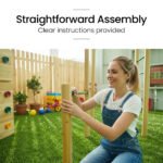 ROVO KIDS Ultimate Outdoor Monkey Bars Playset Frame, with Climbing Wall, Disc Swing, Rope Ladder - Image 9