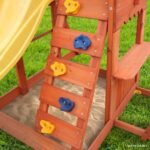 Rovo Kids Outdoor Slide and Swing Play Set with Climbing Wall and Sandpit - Image 6