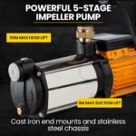 Protege Multi Stage Water Pump High Pressure Rain Tank Garden Farm House - Image 4