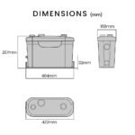PROTEGE Grey Water Pump, with 3 Inlet, for House, Bathroom, Shower, Sink, Washing Machine - Image 2
