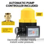 PROTEGE 2350W Automatic High Pressure Water Jet Pump, with Auto Digital Controller, for Rainwater Tank, Grey Water, Irrigation - Image 7