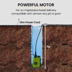 PROTEGE Tight Access Clean/Grey Water Submersible Sump Pump, Integrated Float Switch - Image 7