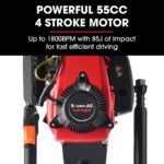 BAUMR-AG HP480 55cc 4-Stroke Petrol Post Driver, with 2 Piling Socket Sleeves - Image 2
