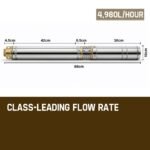 1HP Submersible Bore Water Pump Deep Well Irrigation Stainless Steel 240V - Image 13