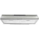 EUROCHEF 60cm Fixed Stainless Steel Rangehood, Quiet 3-Speed, 4-Layer Dishwashable Filters, Halogen Lights EFR60S