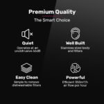 EUROCHEF 90cm Fixed Stainless Steel Rangehood, Quiet 3-Speed, 4-Layer Dishwashable Filters, Halogen Lights EFR90S - Image 4